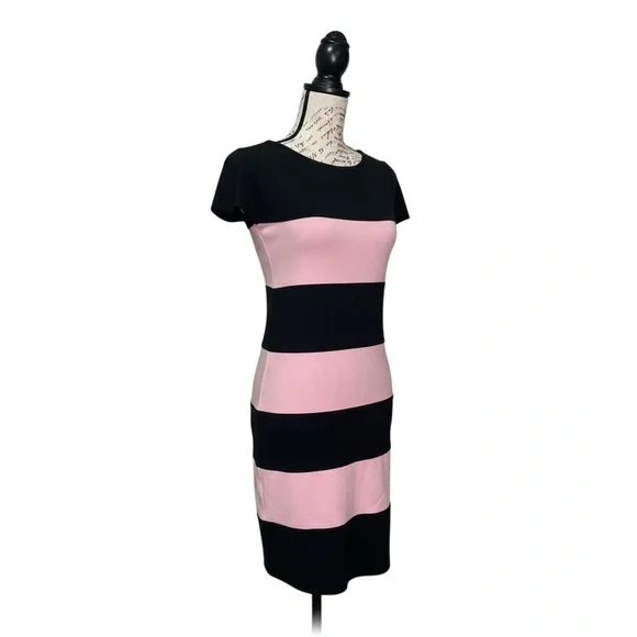 Yoana Baraschi | Black and Pink Striped Dress for Women Size Small - Picture 7 of 16